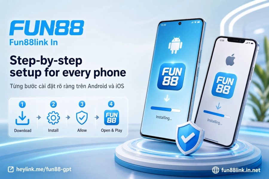 các bước cài đặt ứng dụng Fun88 Android APK và iOS tin cậy nhà phát hành