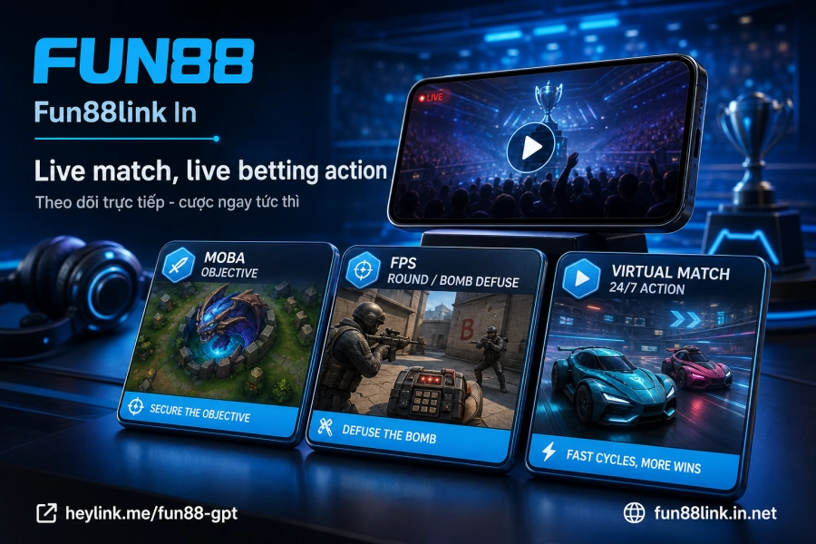 Cược trực tiếp live betting esports Fun88 tỷ lệ kèo thời gian thực
