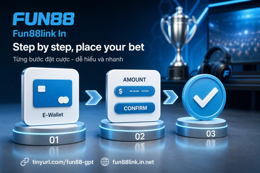 Quy trình đặt cược esports Fun88 từng bước đăng ký nạp tiền