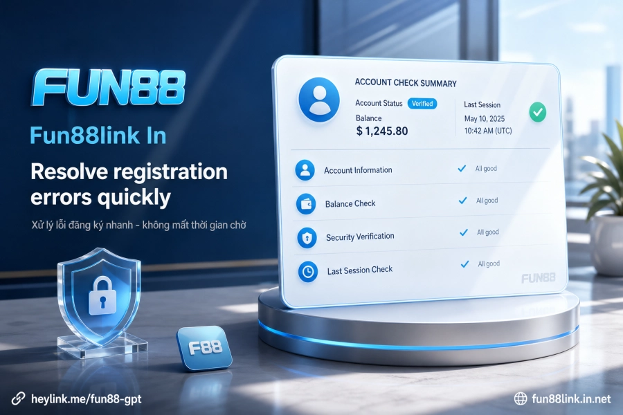 Lỗi thường gặp khi đăng ký Fun88 và cách khắc phục nhanh